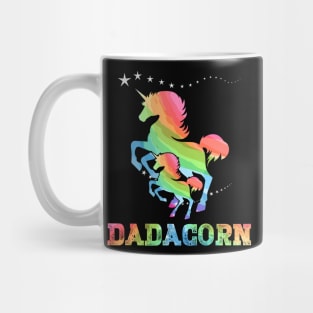 Dadacorn Muscle Unicorn Dad Baby Fathers Day funny Gift Mug